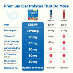 Venture Pal focus support ingredients with mushrooms for mental clarity.