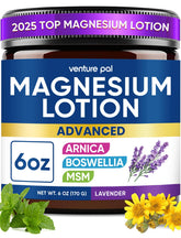 Venture Pal magnesium lotion bottle pour shows refreshing cooling for legs and feet