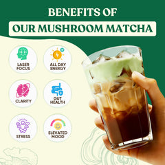 Venture Pal prepared mushroom matcha drink ready for a balanced boost.