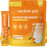 Venture Pal Sugar Free Electrolytes packaging front highlights vegan, keto-friendly credentials.