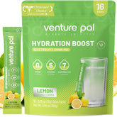 Venture Pal Sugar Free Electrolytes Packets front view for easy hydration on the go.