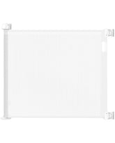 Veraste retractable gate in a doorway offering safe pet and child management with easy one handed use.