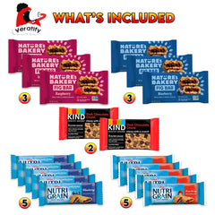 Veratify snack box variety bars, ready-for-gift presentation for thoughtful office and school snacking.