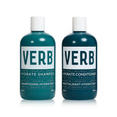 Verb Hydrate Shampoo bottle showing deep moisture for dry hair.