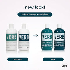 Verb Hydrate Shampoo pump close-up emphasizes easy application and lasting hydration.