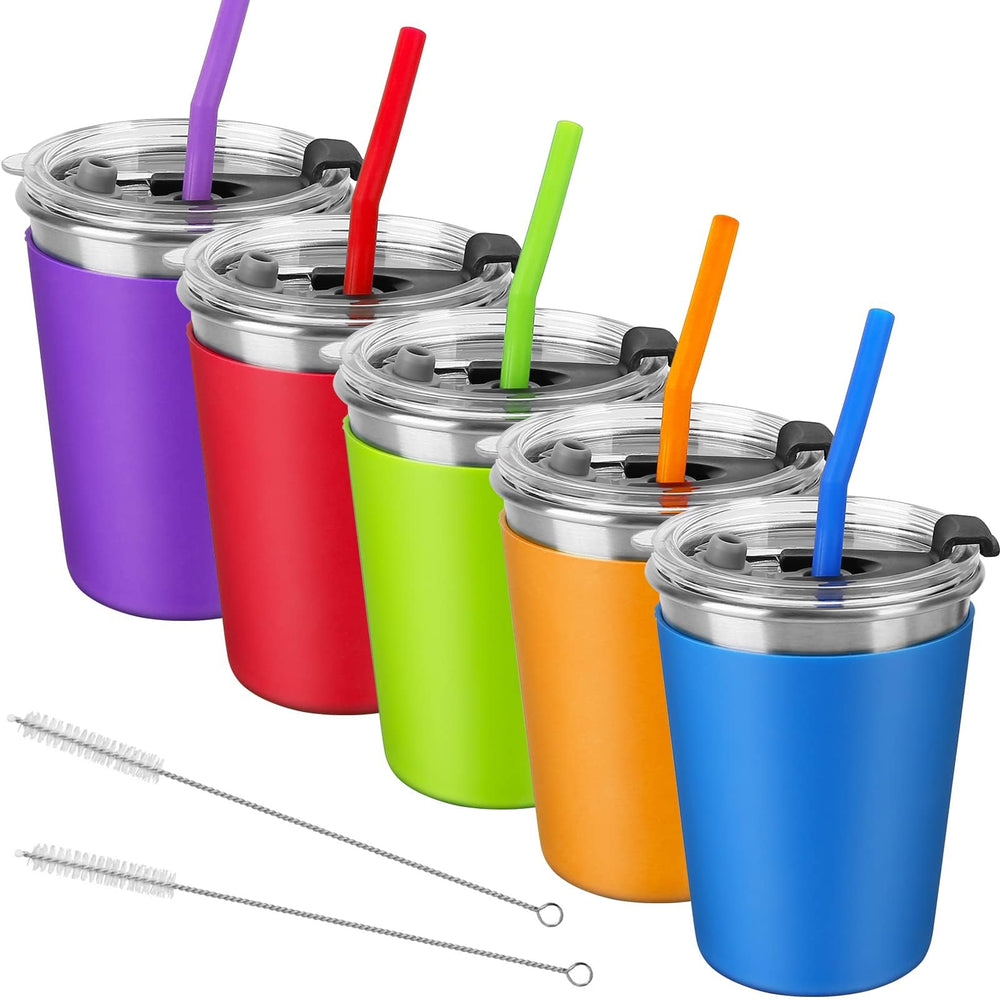 Vermida Kids Cups with leakproof lid and straw for spill-free on-the-go hydration.