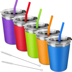 Vermida Kids Cups with leakproof lid and straw for spill-free on-the-go hydration.
