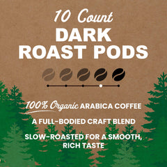 Close-up of Vermont Coffee Company single-serve pods highlighting premium grounds and smooth flavor.