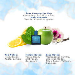 Versace Dylan Blue mini splash bottle for refreshed confidence.