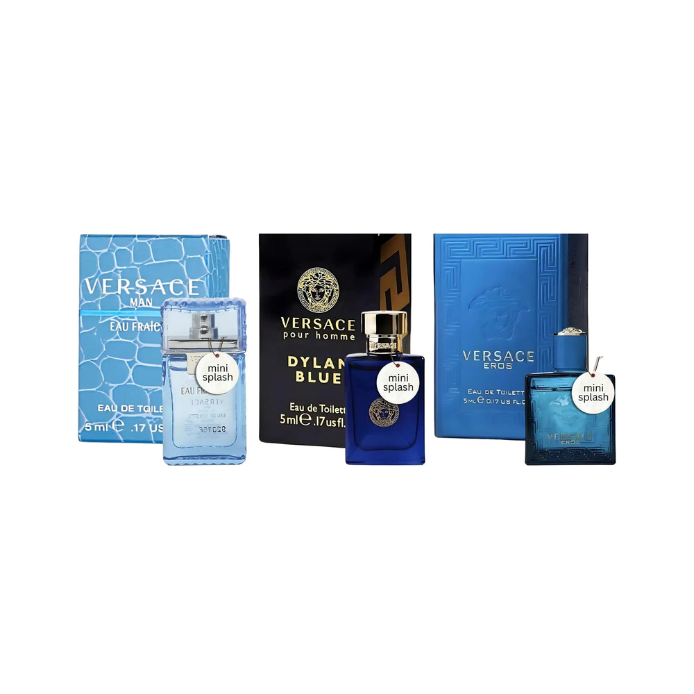 Versace Eros mini splash bottle for bold daytime wear.
