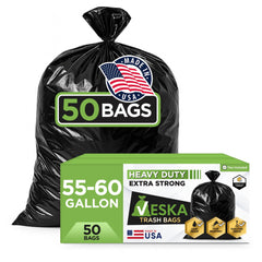 Veska 55-gallon bag shows tear-resistance for outdoor debris containment