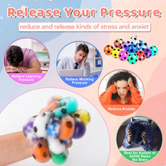 VESPRO durable TPR stress balls endure frequent squeezing for longevity.