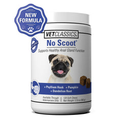 Vet Classics No Scoot bottle pour shows easy daily dosing for dogs
