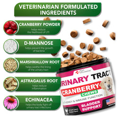 Vet Promise Dog UTI Chews chews closeup emphasizing bladder and urinary wellness.