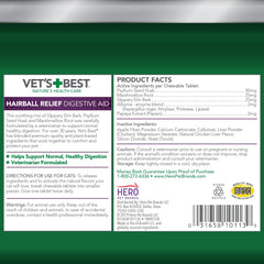 Vet's Best Cat Hairball Relief chews shown in a bowl, appealing chicken flavor