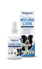 Vetericyn Plus Dog Wound Spray applied to a small cut for gentle cleansing.
