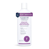 Veterinary Formula Clinical Care antiparasitic shampoo bottle on white background for skin support