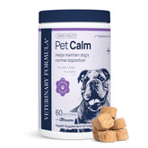 Veterinary Formula Pet Calm bottle with soft chews supports daily calm for dogs