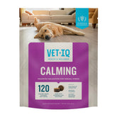 VETIQ Calming Chews bottle close-up showing calming support for dogs