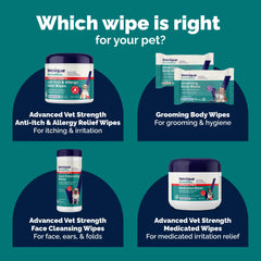 Vetnique Dermabliss wipes with ketoconazole 1% for fungal support.