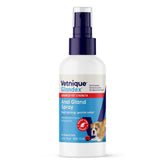 Vetnique Glandex medicated wipes for dogs, front view, potentially easing anal irritation