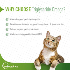 Pouring Omega-3 contents onto dog food for simple supplementation.
