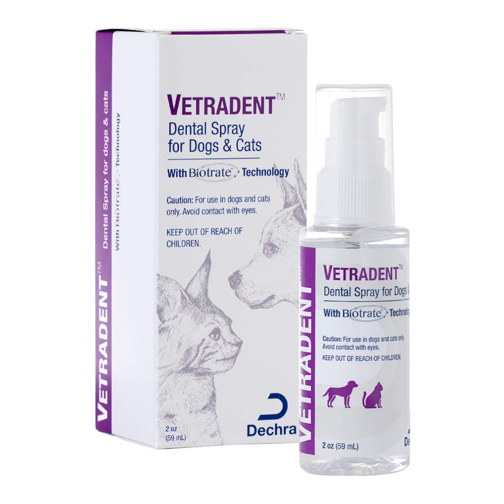 Vetradent Dental Spray bottle pour supporting tartar control for pets