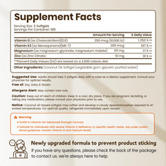 Close-up of VEV softgels in hand highlights easy-to-swallow capsules for everyday bone support.