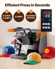 VEVOR 4-in-1 hat press side view with secure base