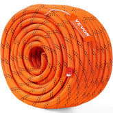 VEVOR double braided rope 120ft orange-black for durable outdoor tasks.
