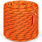 VEVOR double braided rope coil in orange and black for durable outdoor tasks