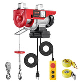 VEVOR electric hoist with 14ft remote for long-range lifting.