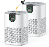 VEWIOR air purifier in the living room showing 360° intake for refreshed air