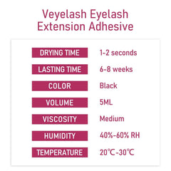 VEYES INC black lash glue provides a clean, glossy bond.