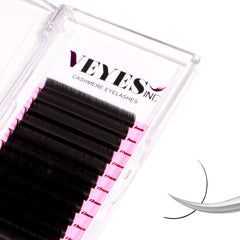 VEYES INC cashmere lash tray closeup with ultra-soft fibers and matte black finish.