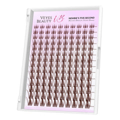 VEYESBEAUTY brown manga lash clusters tray for natural-looking fullness all day