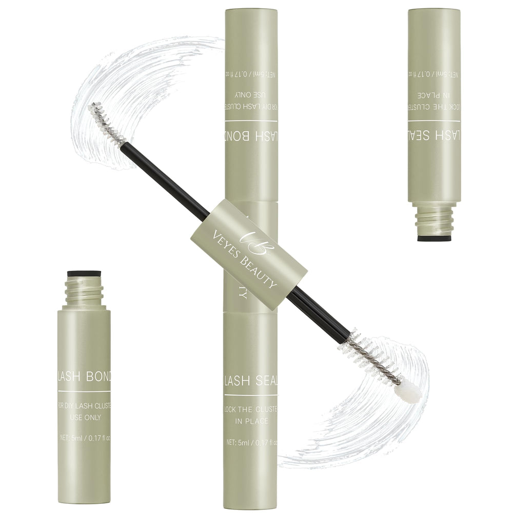 VEYESBEAUTY 2-in-1 bond and seal bottles for at-home lash extensions