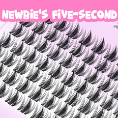 VEYESBEAUTY Five-second lash clusters enable quick, beginner-friendly application.
