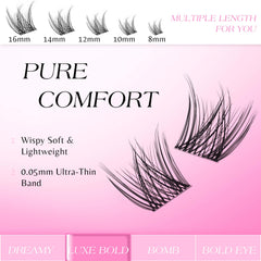 VEYESBEAUTY Soft lightweight PBT fibers for natural feel during wear.