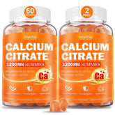 Veyttisy Calcium 1200 mg bottle front view emphasizes easy-to-digest gummies.