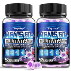 Veyttisy Sugar Free Multivitamin Gummies 50+ bottle front for energy support.