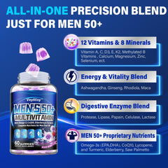 Veyttisy 50+ gummies energy blend close-up suggesting daily stamina support.