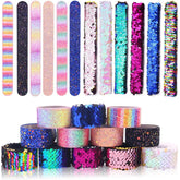 VGOODALL glitter slap bracelets provide vibrant colors for lively party favors