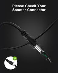 VHBW charger DC plug detail with round tip for Gotrax compatibility