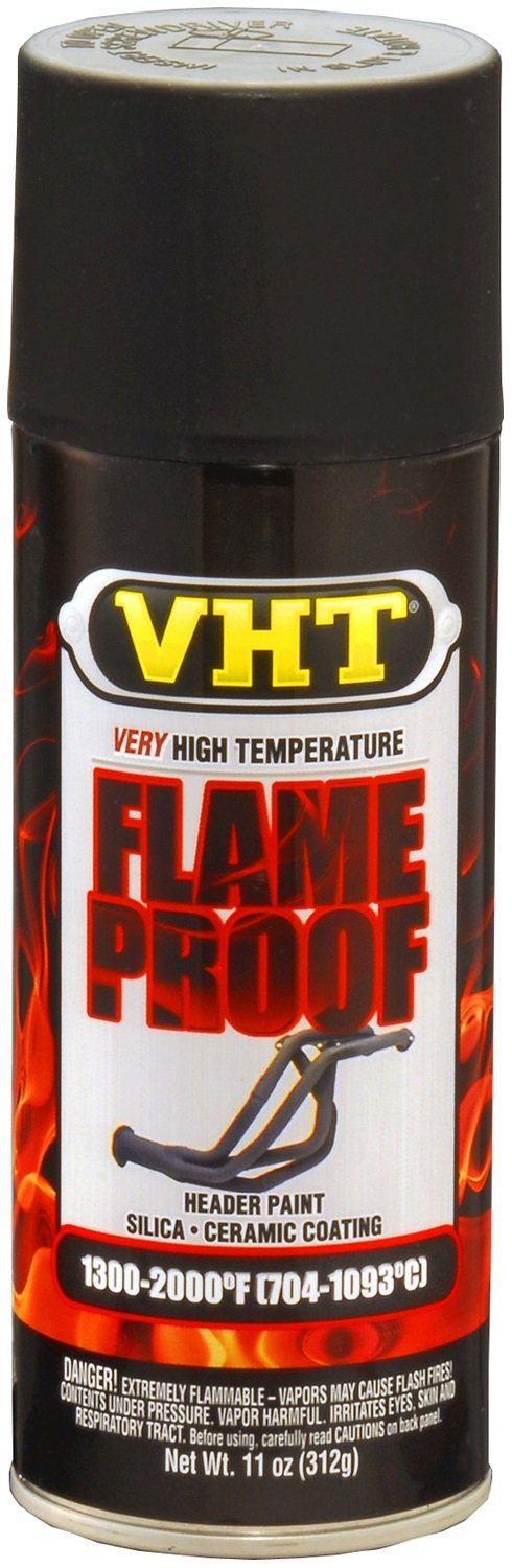 VHT FlameProof coating on exhaust system delivers durable high-temperature protection