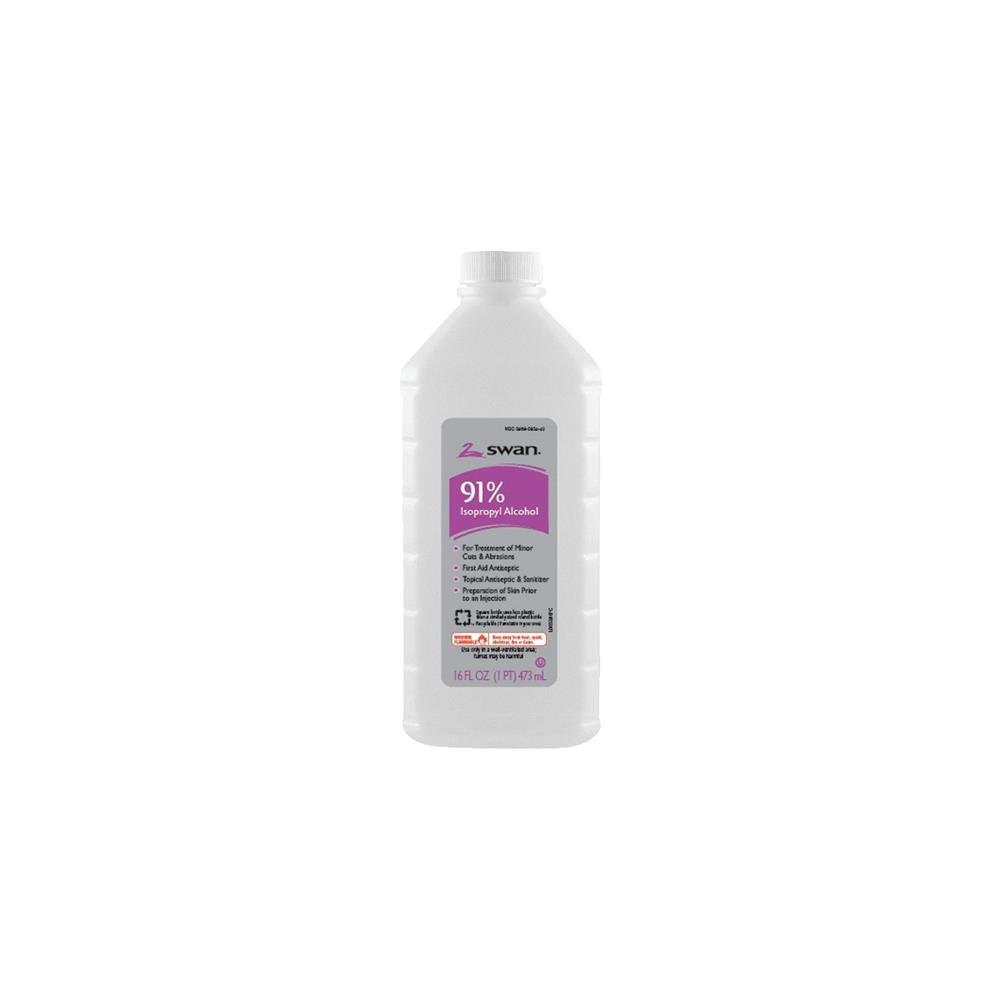 Vi-Jon 91% rubbing alcohol bottle for first aid and quick-drying surface cleaning.