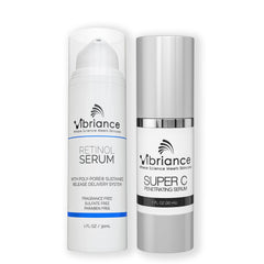 Vibriance Dynamic Duo bundle featuring Super C Serum for daytime hydration and glow.