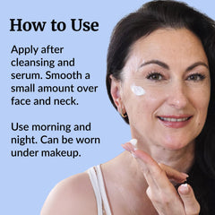 Vibriance Moisturizing Cream applied to the face for daily hydration