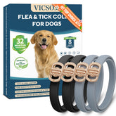 VICSOM flea and tick collar for dogs – 4-pack, ready for home protection