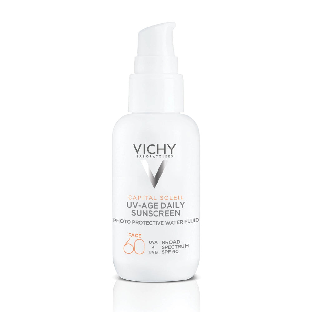 Vichy Capital Soleil UV-Age Daily SPF 60 bottle for daily protection against aging.